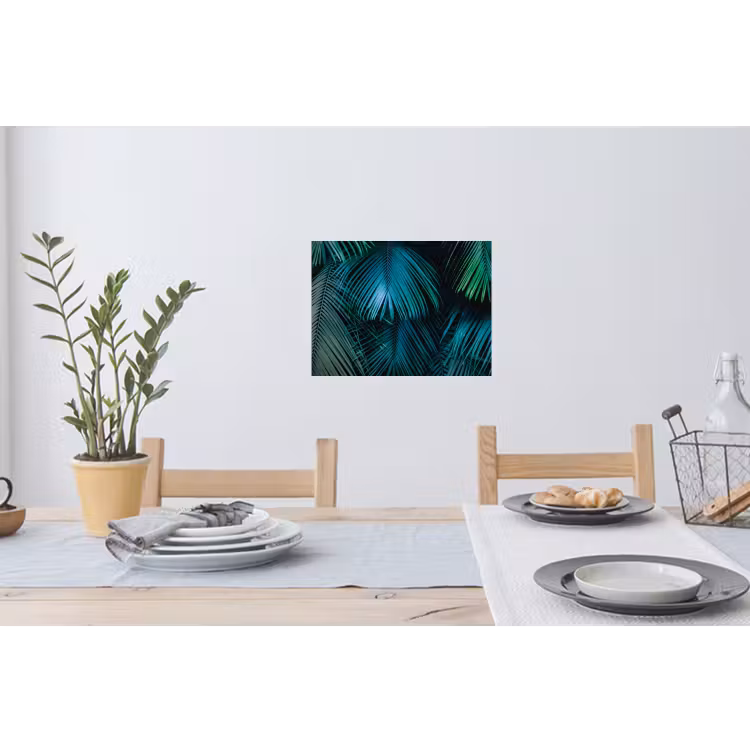 Inductie mat - Jungle - Inductie beschermer - Palmblad - Natuur Muursticker klein -eettafel