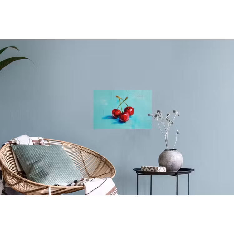 Kersen - Rood - Drie - Geverfd Muursticker klein -plant