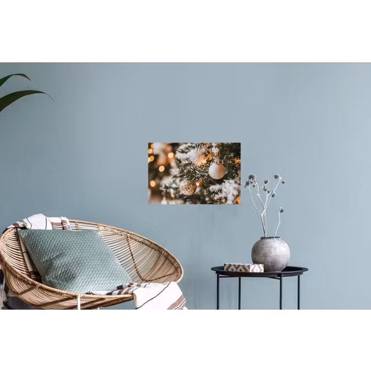 Kerst - Kerstboom - Winter - Binnen - Sneeuw Muursticker klein -plant