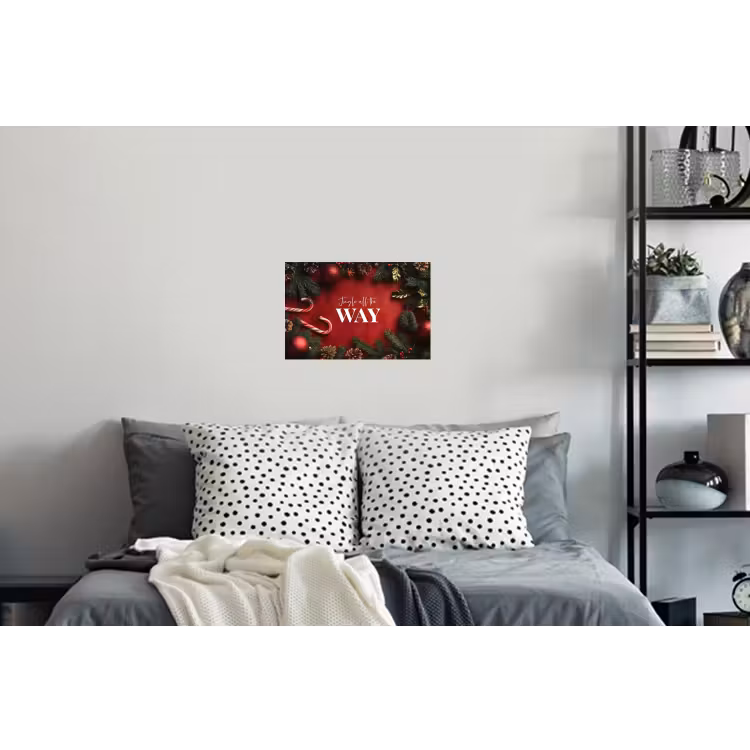 Kerst - Quote - Rood - Kerstballen Muursticker klein -slaapkamer