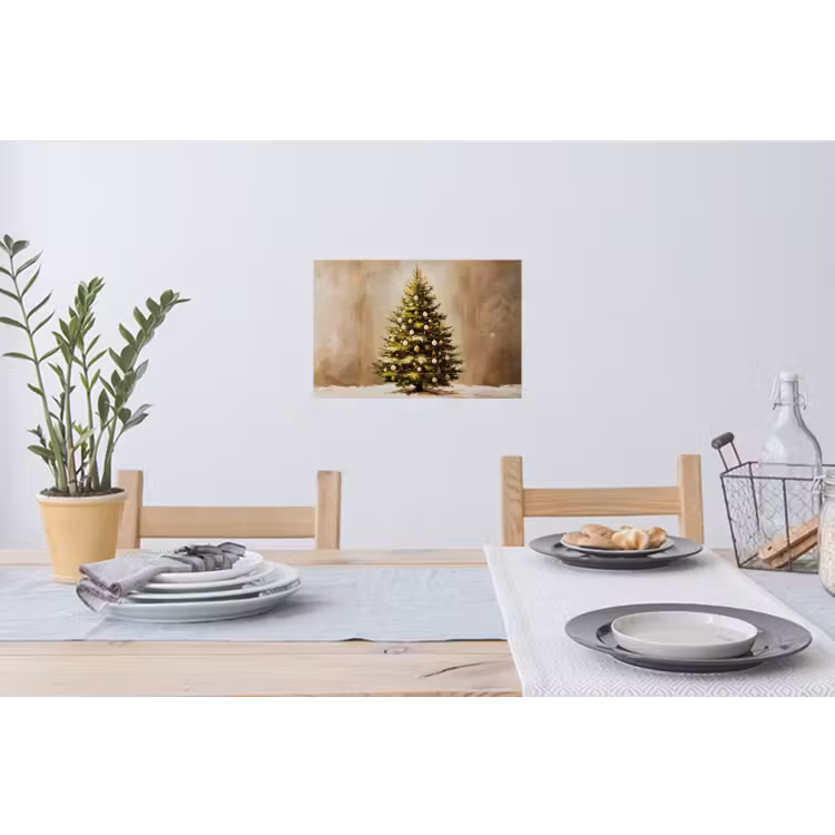 Kerst - Sfeer - Groen Muursticker klein -eettafel