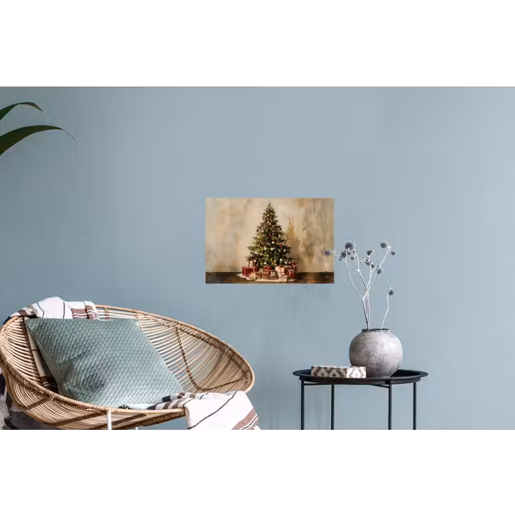 Kerstboom - Versierd - Kleurrijk Muursticker klein -plant
