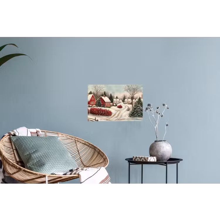 Kerstsfeer - Landelijk - Rood Muursticker klein -plant