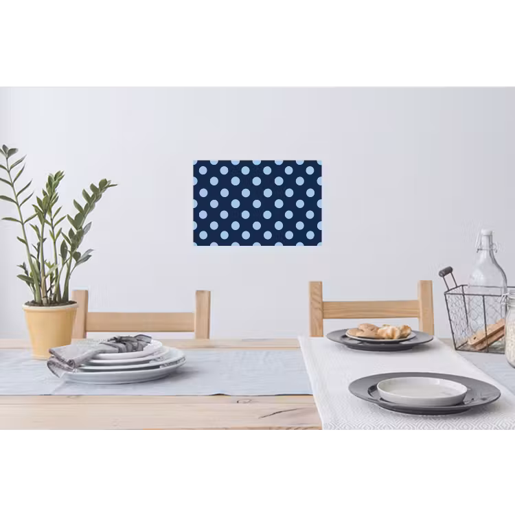 Klassiek - Dots - Blauw Muursticker klein 286 -eettafel