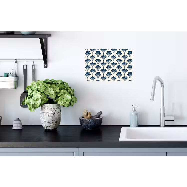 Klassiek - Motief - Blauw Muursticker klein 286 -keuken