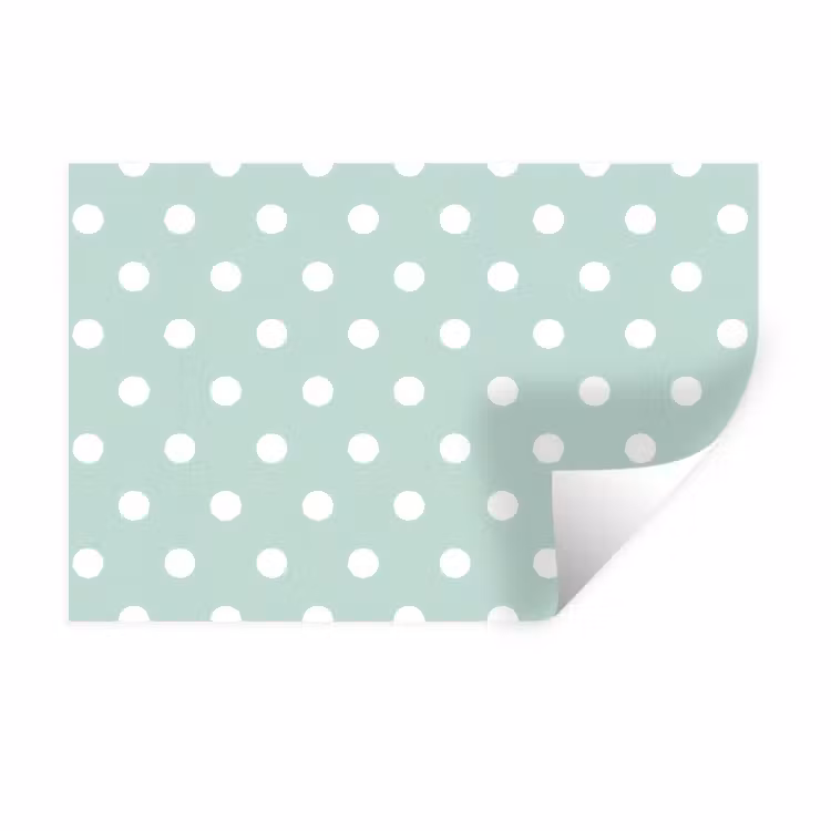 Klassiek - Polka - Groen Muursticker klein 286 -3d