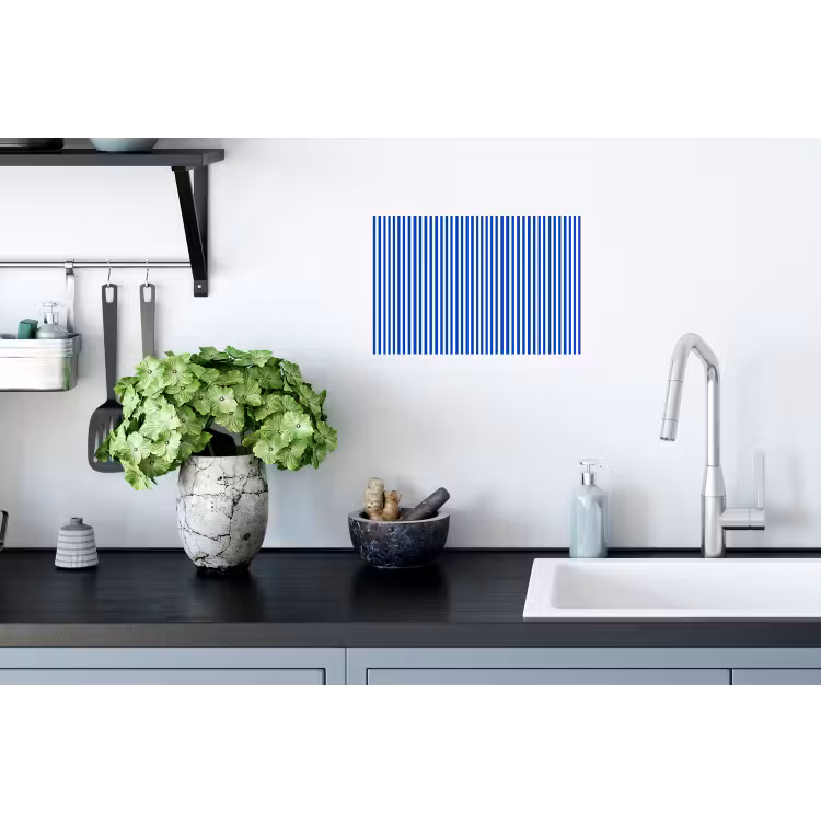 Klassiek - Strepen - Blauw Muursticker klein 286 -keuken