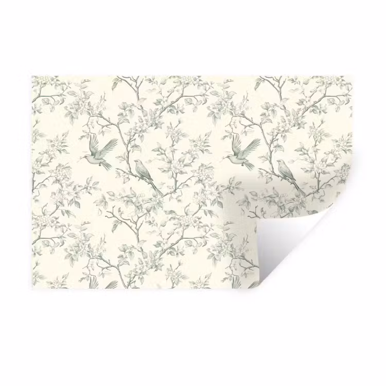 Klassiek - Vogels - Groen Muursticker klein 286 -3d