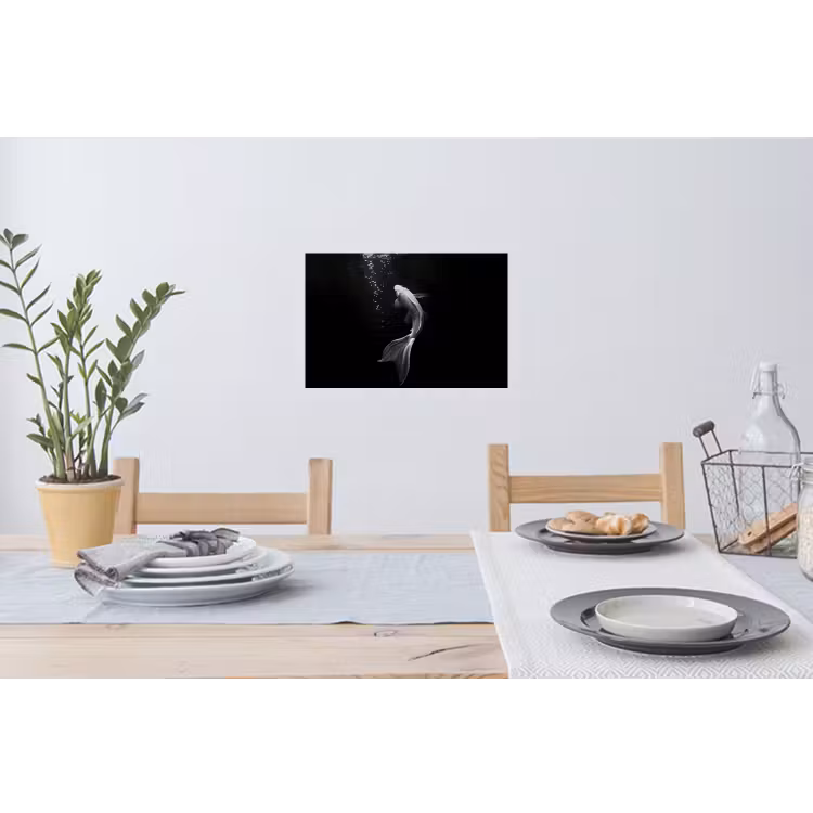 Koi - Vis - Wit - Zwart Muursticker klein -eettafel