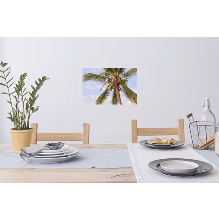 Kokosnoot - Boom - Tropisch - Natuur - Groen Muursticker klein -eettafel
