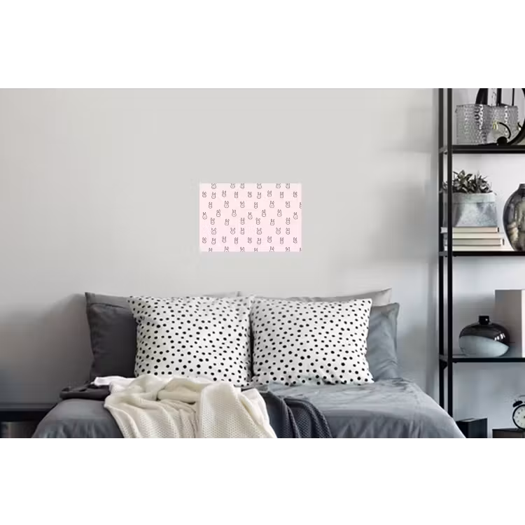 Konijnen - Minimalistisch - Roze Muursticker klein 286 -slaapkamer
