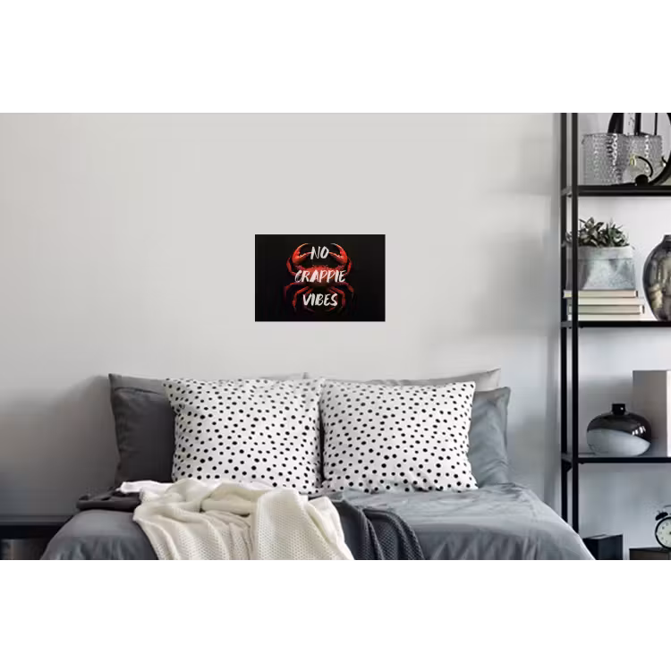 Krab - Rood - Tekst - Zwart Muursticker klein -slaapkamer