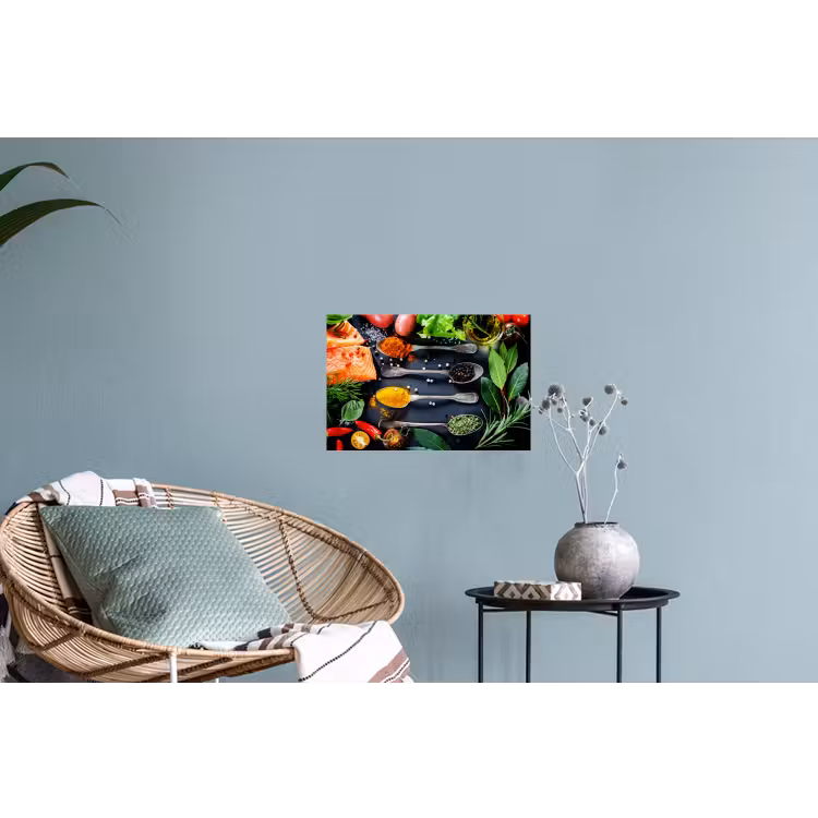 Kruiden - Lepels - Keuken - Specerijen Muursticker klein -plant