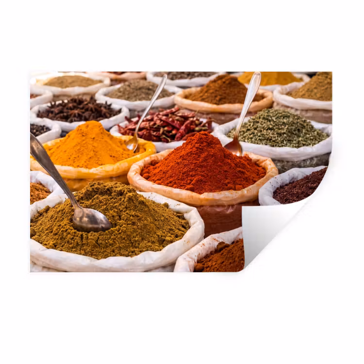 Muursticker - Kruiden - Markt - Eten - Kruiden - Markt - Eten Muursticker klein