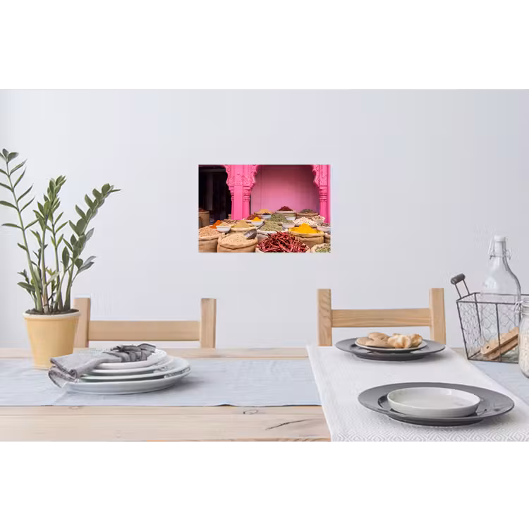 Muursticker - Kruiden - Markt - Roze - Kruiden - Markt - Roze Muursticker klein