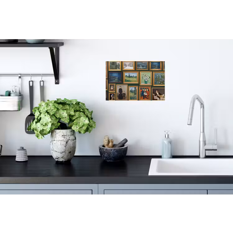 Kunst - Schilderijen - Collectie - Klassiek - Groen Muursticker klein -keuken