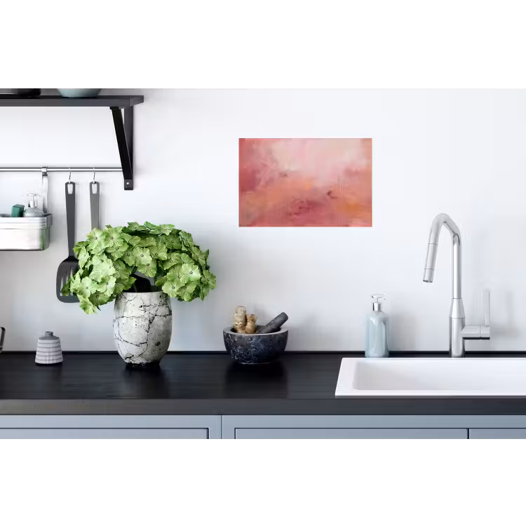 Kunst - Vloeiend - Pastel - Abstract Muursticker klein -keuken