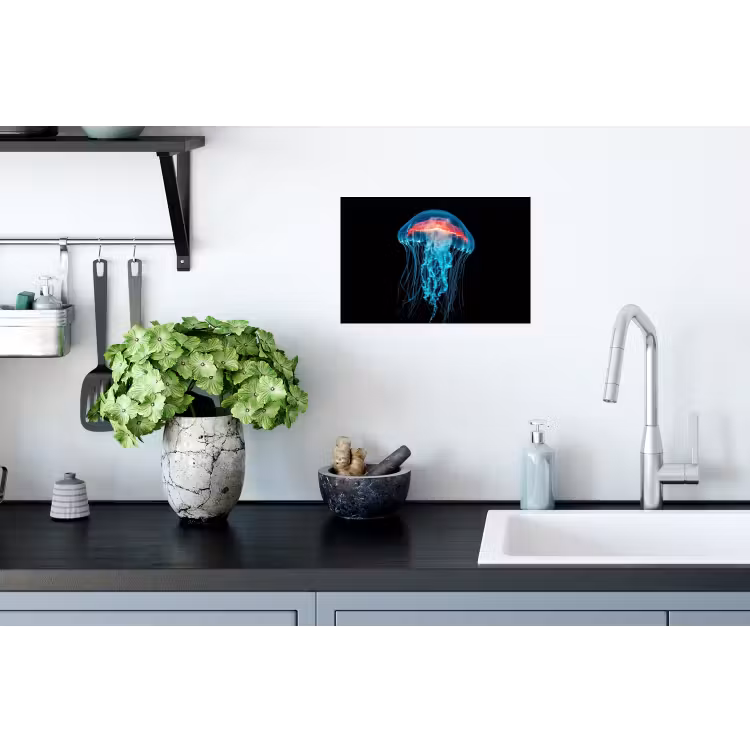 Kwal - Tentakels - Blauw - Licht Muursticker klein -keuken