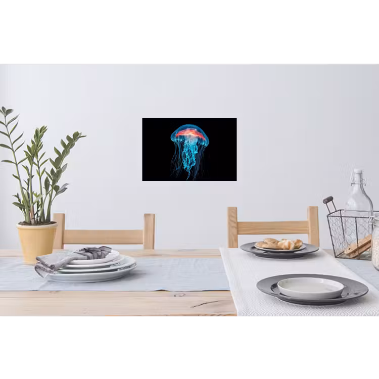 Kwal - Tentakels - Blauw - Licht Muursticker klein -eettafel