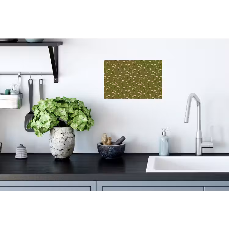Landelijk - Bloemen - Groen Muursticker klein 286 -keuken