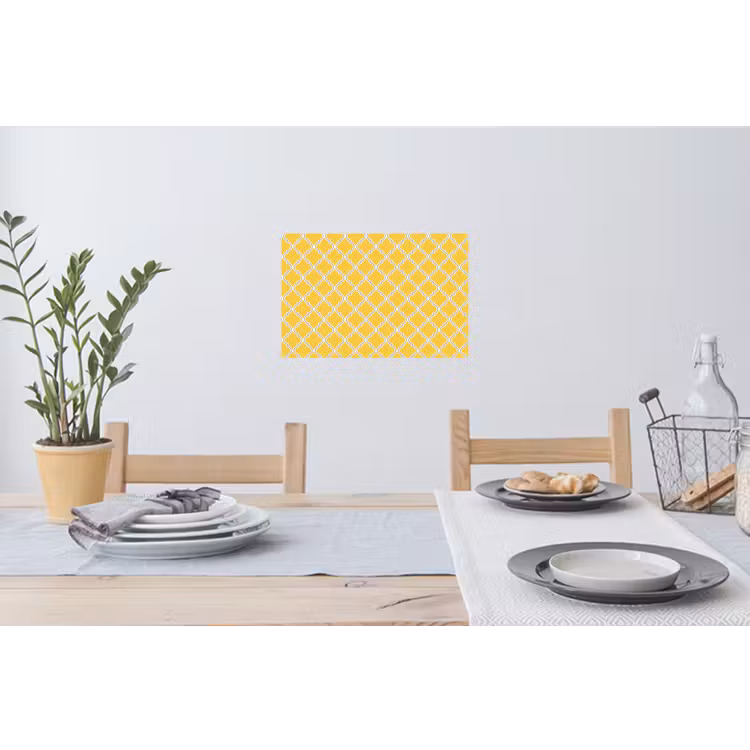 Lantaarn - Arabesk - Elegant - Geel Muursticker klein 286 -eettafel