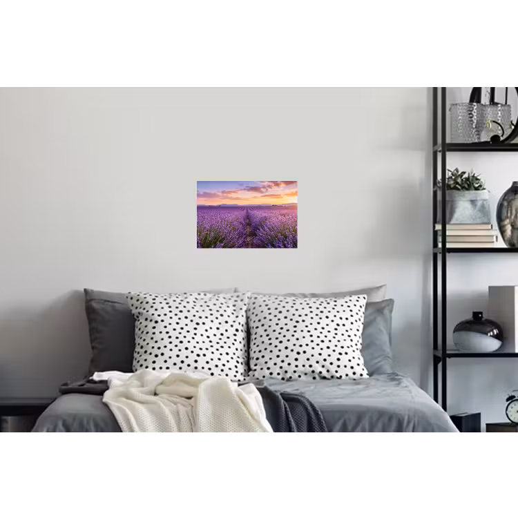 Lavendel - Veld - Natuur - Paars Muursticker klein -slaapkamer