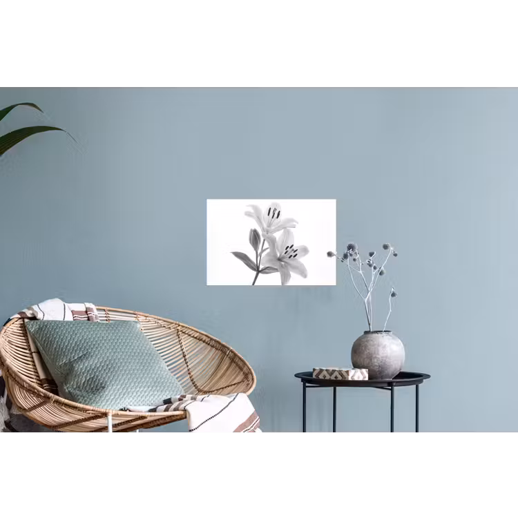 Lelies - Elegant - Zwart - Wit Muursticker klein -plant