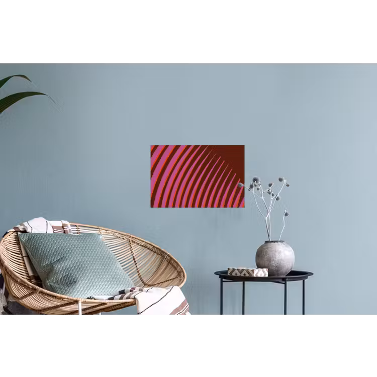 Lijnen - Rood - Beweging Muursticker klein -plant