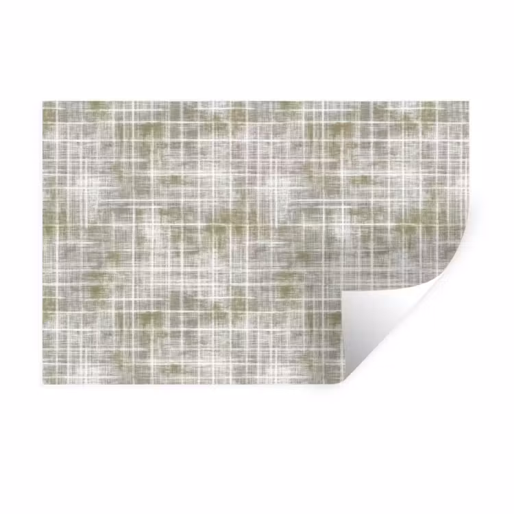 Linnen - Patroon - Groen Muursticker klein 286 -3d