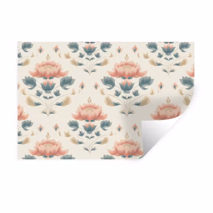 Lotus - Bloemen - Roze Muursticker klein 286 -3d