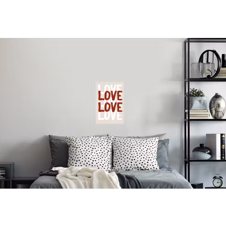 Love - Rood - Tekst Muursticker klein -slaapkamer
