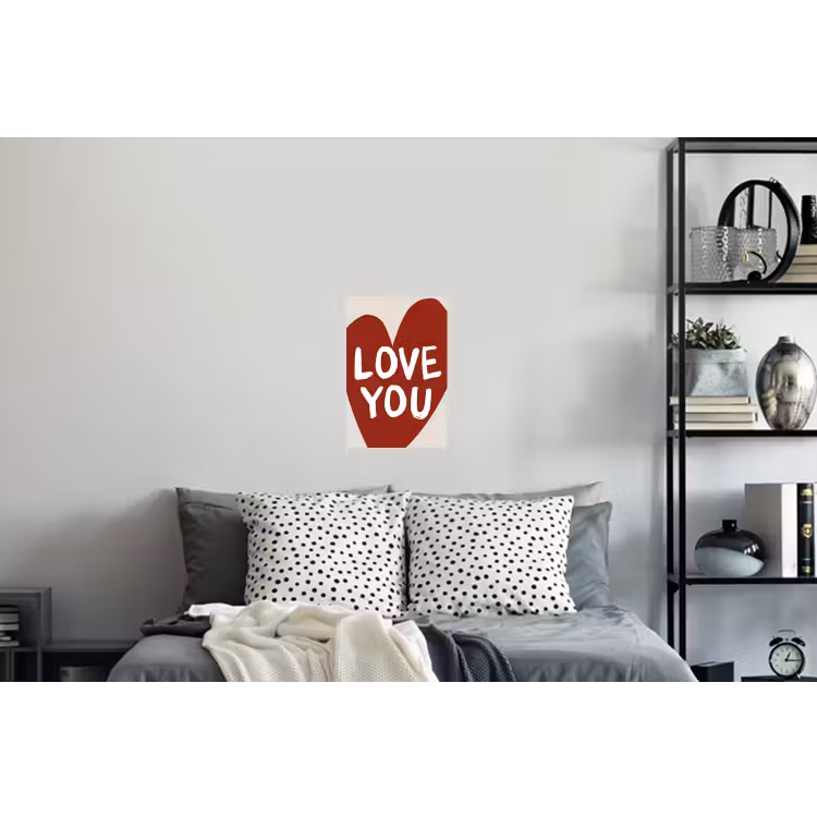 Loveyou - Hart - Rood Muursticker klein -slaapkamer