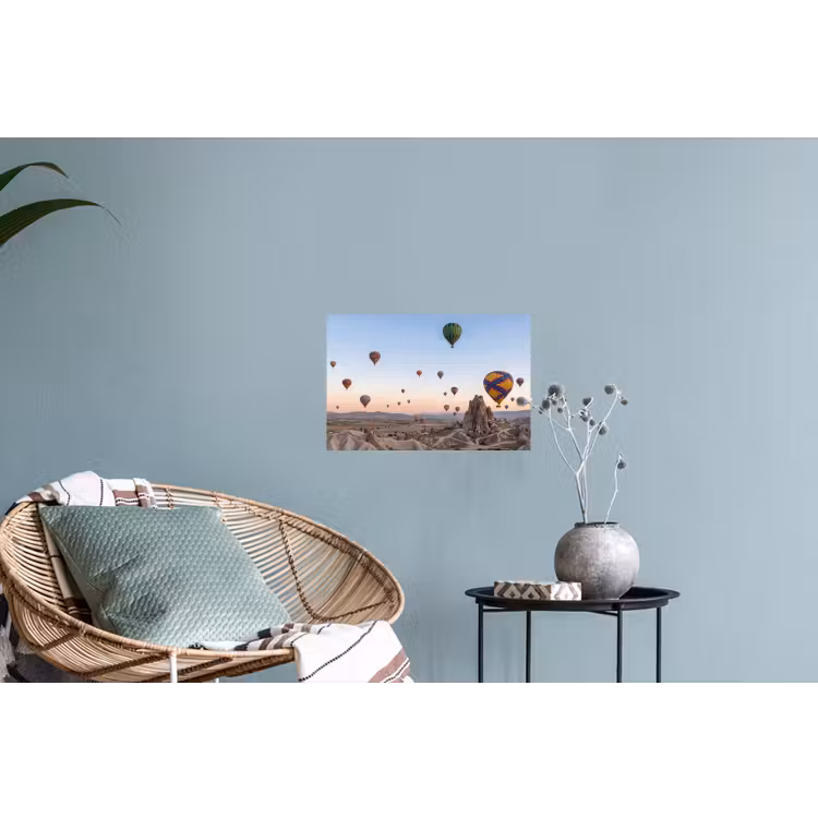 Luchtballonnen - Rotsen - Zonsopgang Muursticker klein -plant