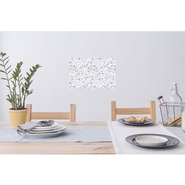 Luipaard - Motief - Grijs Muursticker klein 286 -eettafel