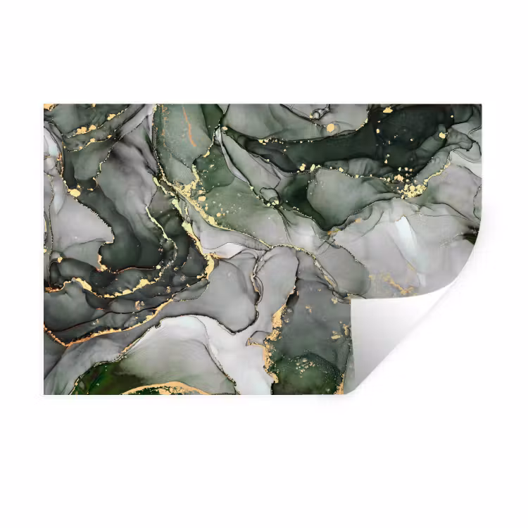 Luxe - Marmer - Groen Muursticker klein -3d