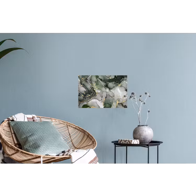 Luxe - Marmer - Groen Muursticker klein -plant