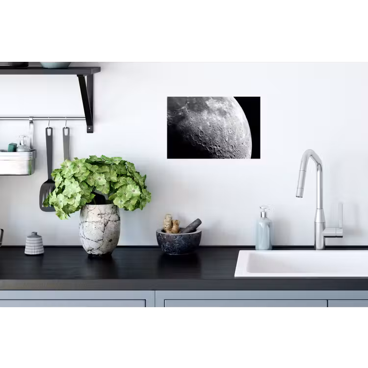 Muursticker - Maan - Kraters - Ruimte - Maan - Kraters - Ruimte Muursticker klein