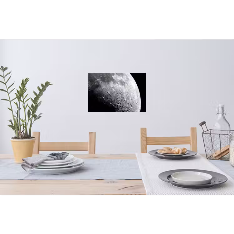 Muursticker - Maan - Kraters - Ruimte - Maan - Kraters - Ruimte Muursticker klein