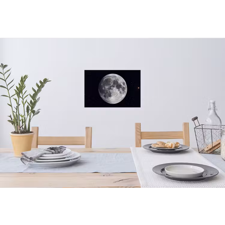 Muursticker - Maan - Sterren - Ruimte - Maan - Sterren - Ruimte Muursticker klein