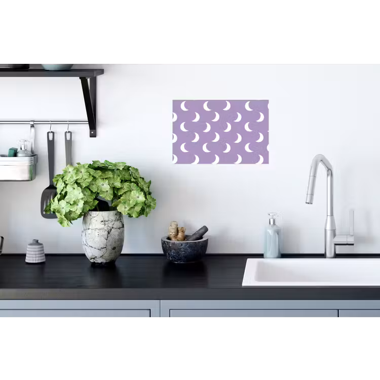 Manen - Patroon - Paars Muursticker klein 286 -keuken