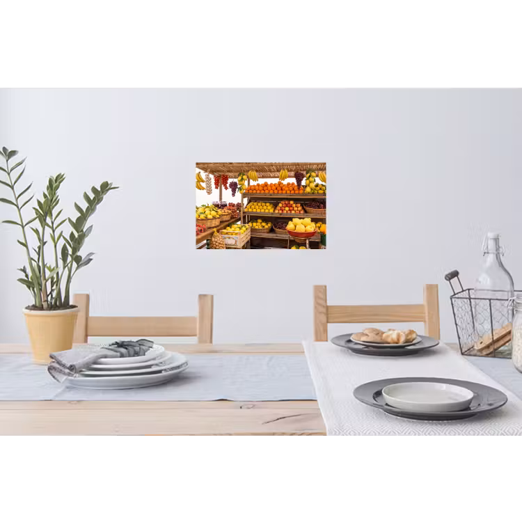 Muursticker - Marktkraam - Fruit - Vers - Marktkraam - Fruit - Vers Muursticker klein