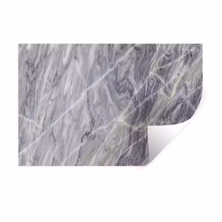 Marmer - Ader - Patroon - Abstract - Grijs Muursticker klein -3d