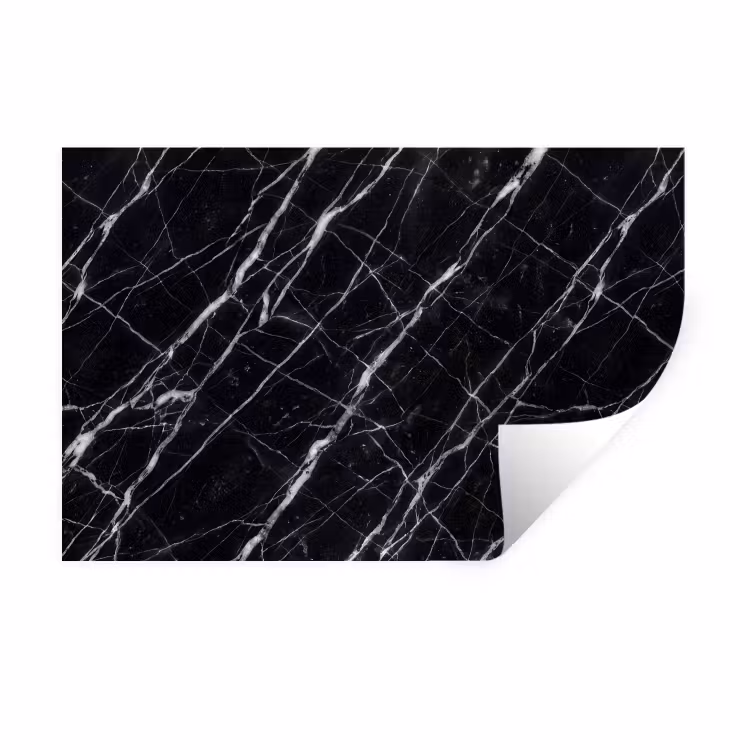 Marmer - Aders - Abstract - Zwart Muursticker klein -3d