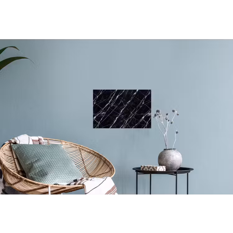 Marmer - Aders - Abstract - Zwart Muursticker klein -plant