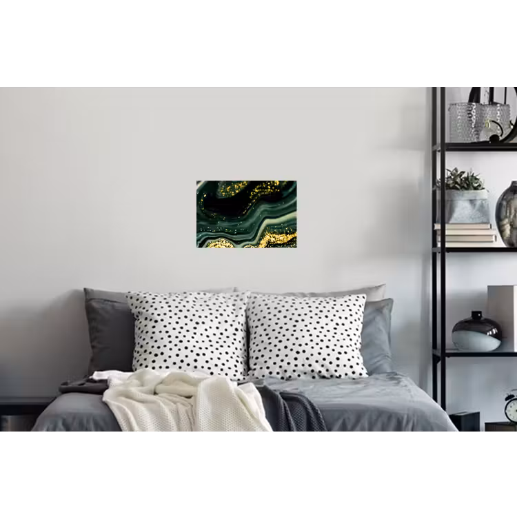 Marmer - Goud - Glitter - Groen - Marmerlook - Luxe Muursticker klein -slaapkamer
