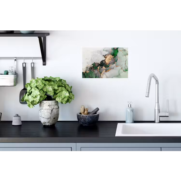 Marmer - Goud - Groen - Luxe Muursticker klein -keuken