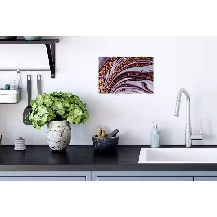 Marmer - Roze - Goud - Glitter - Marmerlook - Luxe Muursticker klein -keuken