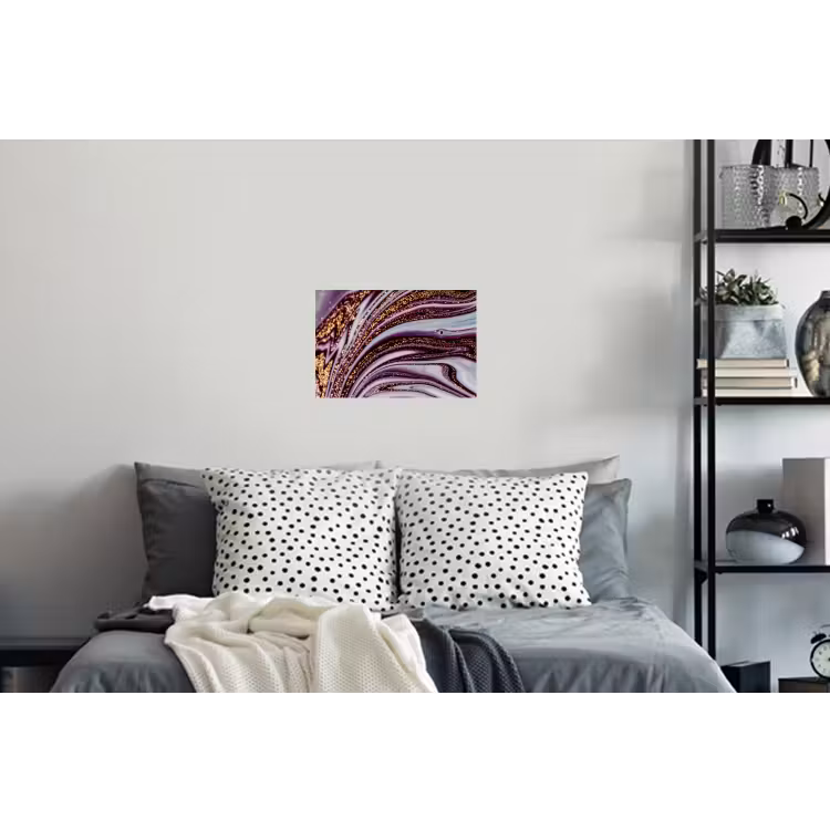 Marmer - Roze - Goud - Glitter - Marmerlook - Luxe Muursticker klein -slaapkamer