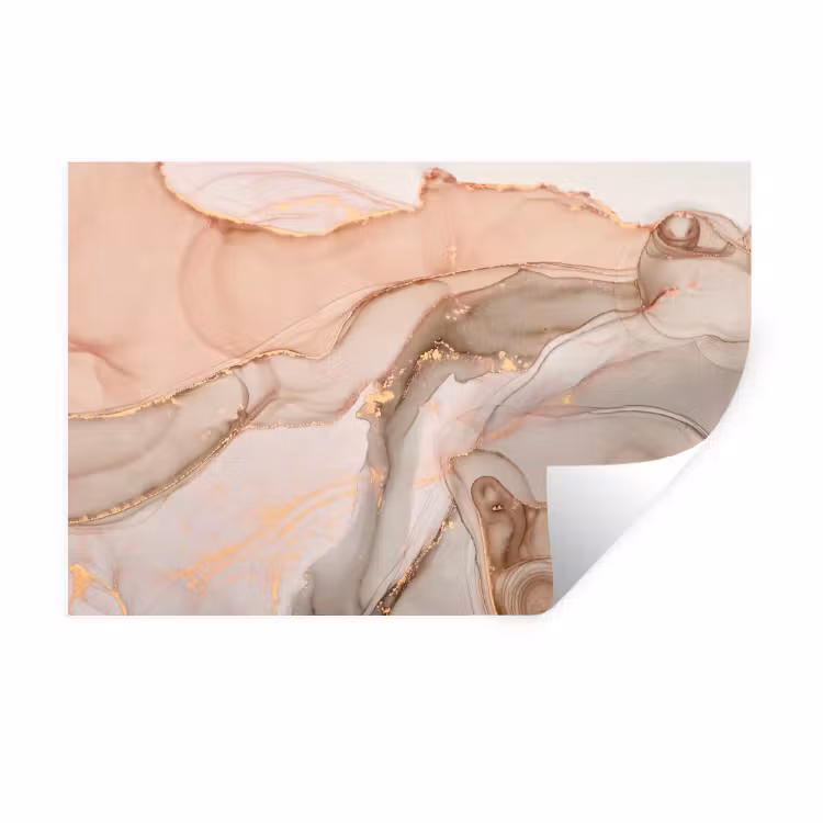 Marmer - Roze - Rosé Muursticker klein -3d
