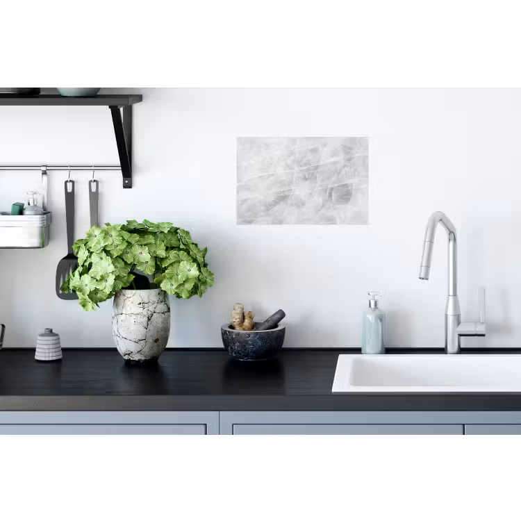 Marmer - Steen - Wit - Luxe - Marmerlook Muursticker klein -keuken